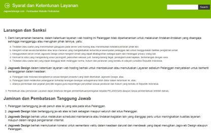 halaman ketentuan