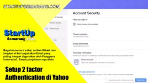 Setup 2 factor Authentication di Yahoo