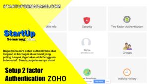 Setup 2 factor Authentication di Zoho