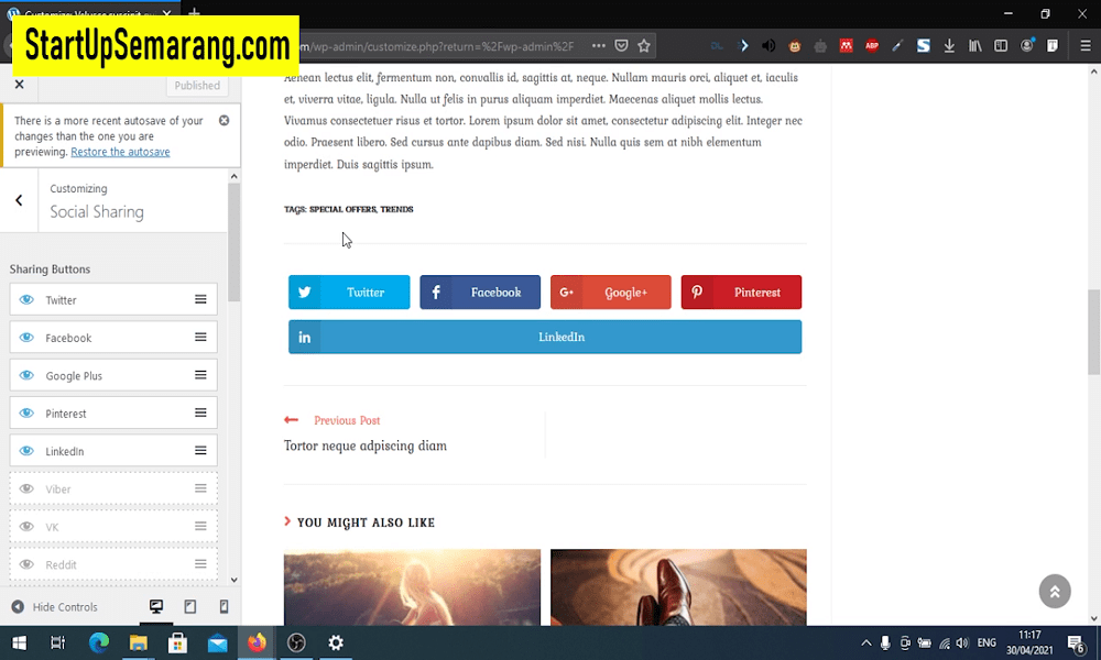 You are currently viewing Tutorial Tampilan Social Sharing WordPress dengan Theme OceanWP