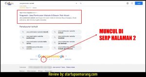 15. Niaga web berada di SERP ke 2