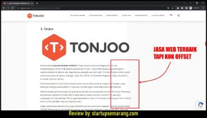 5. Website Tonjoo berantakan