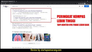 6. Artikel kompas tentang kesehatan di SERP