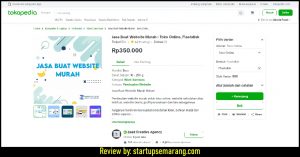 8. Jasa website murah di Tokopedia