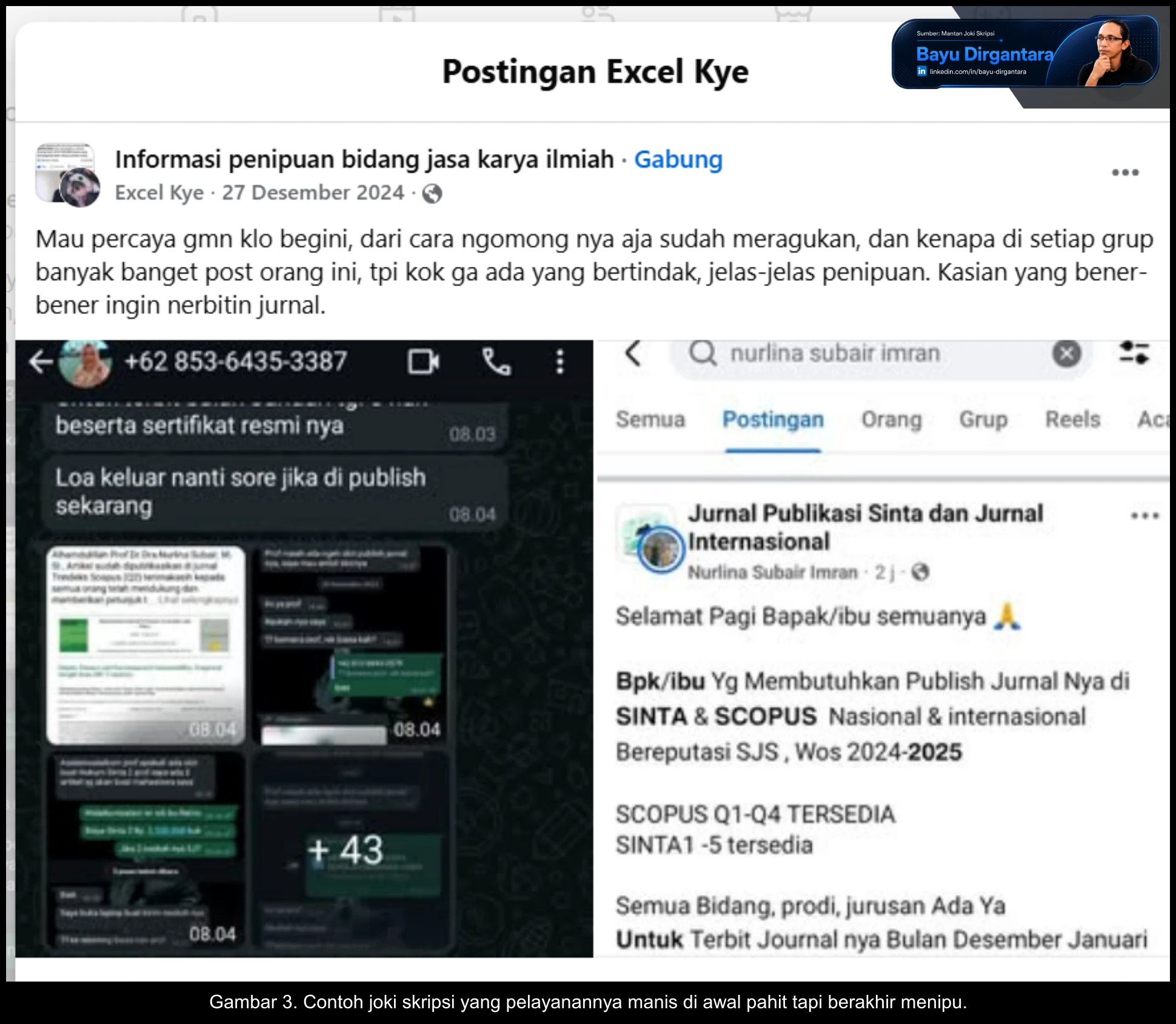 3. Contoh joki skripsi yang pelayanannya manis di awal pahit tapi berakhir menipu